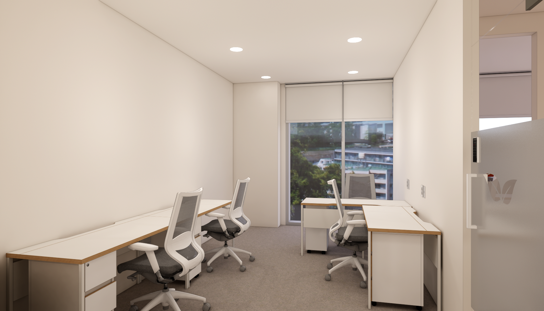 4-person private office