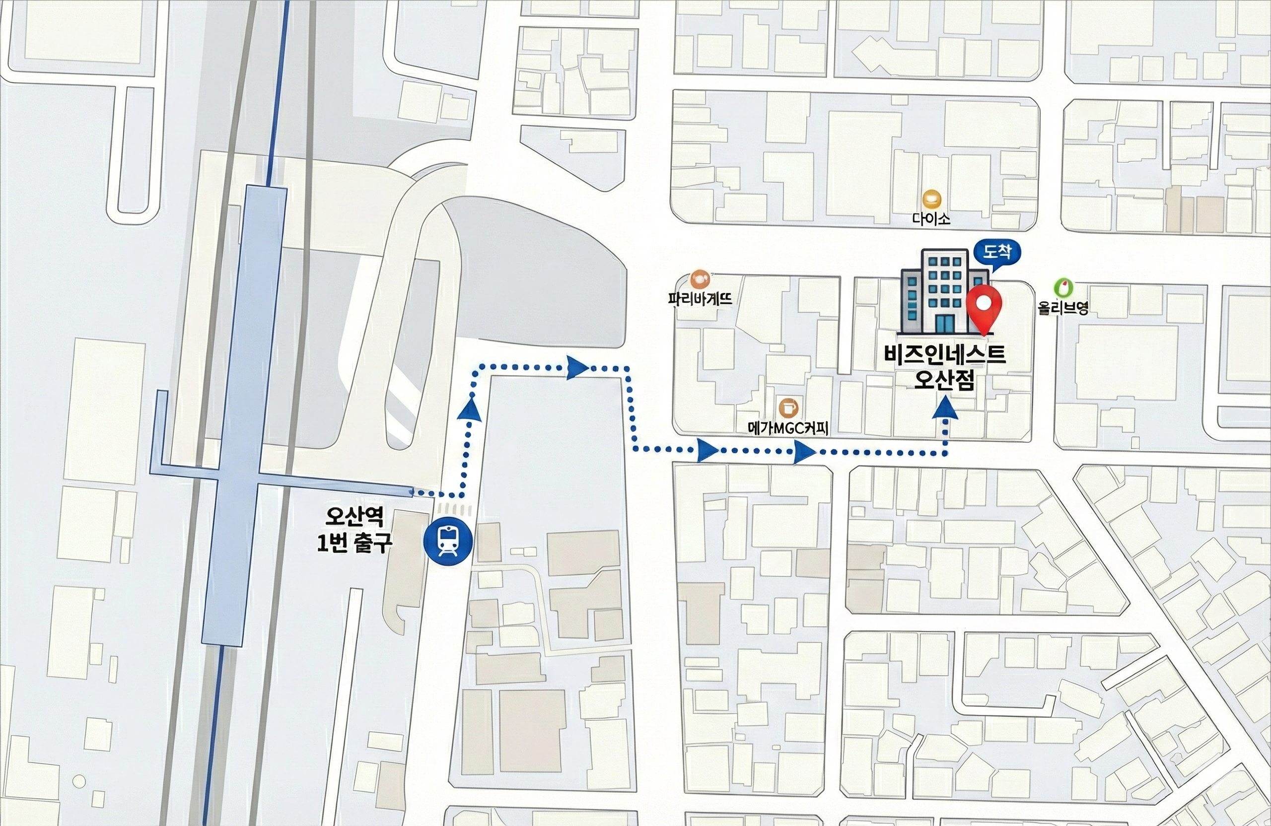 오산 Biz InNest 위치 지도